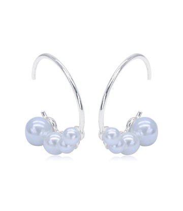 Pretty Pearl Silver Stud Earring STS-6124